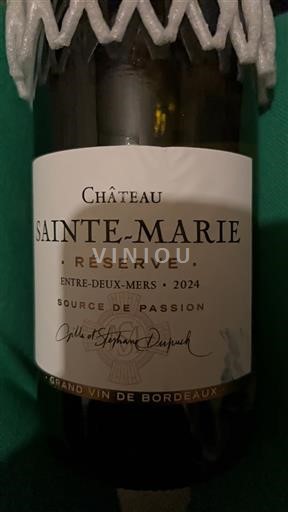 Bordeaux Giữa hai dòng sông Château Sainte-Marie Réserve 2024