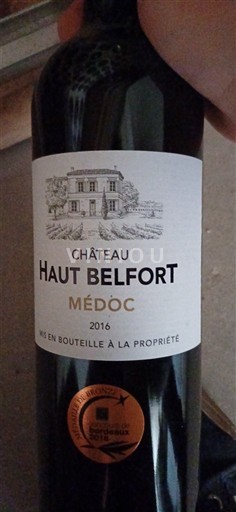 Bordeaux Médoc Château Haut Belfort 2016