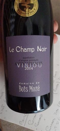 Thung lũng sông Loire Anjou Villages Domaine Bois Mozé Le Champ Noir 2014