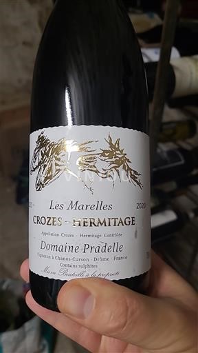 Thung lũng Rhône Crozes-hermitage Domaine Pradelle Les Marelles 2020