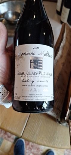 Beaujolais Beaujolais Villages Domaine Mathon 2021