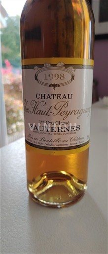 Burdeos Sauternes Premier Cru Château Les Haut-Peyraguey 1998