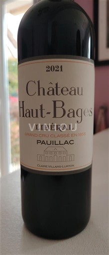Bordeaux Pauillac Grand Cru Haut-Bages Libéral 2021