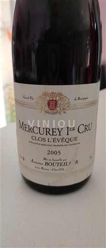 Borgoña Mercurey Premier Cru Antoine Boutellier Clos L'Evêque 2005