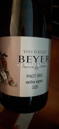 Alsace Beyer Patrick & Mathieu Pinot Gris Vieilles Vignes 2020