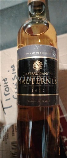 Burdeos Sauternes Château Sanche 2012