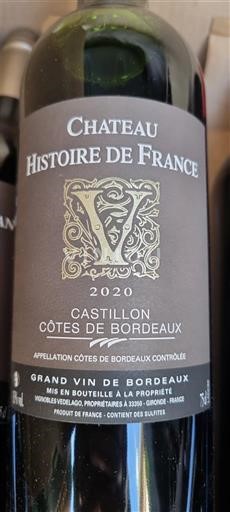 Bordeaux Côtes-de-Bordeaux Château Histoire de France 2020