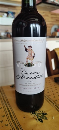 Bordeaux Pauillac Grand Cru Château Armailhac 2016