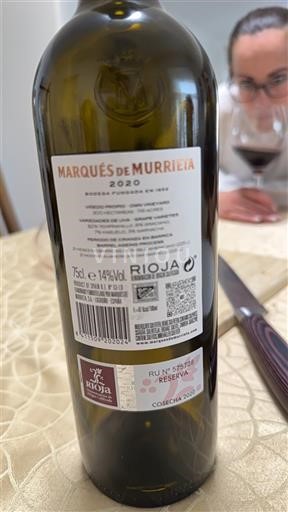 La Rioja Rioja Marqués de Murrieta Reserva 2020