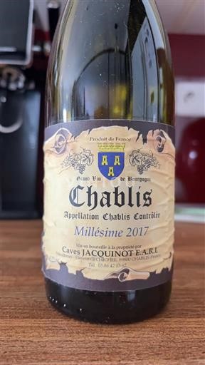Bourgogne Chablis JACQUINOT EARL 2017