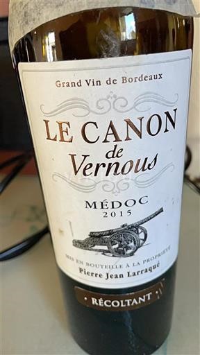 Bordeaux Médoc Le Canon de Vernous 2015