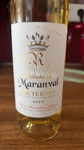 Burdeos Sauternes Château Maranval 2015