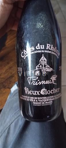 Thung lũng Rhône Côtes-du-rhône Arnoux et Fils Primeur Vieux Clocher 2010