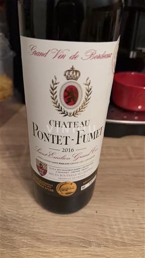 Burdeos Saint-Émilion Gran Cru Grand Cru Château Pontet-Fumet 2016