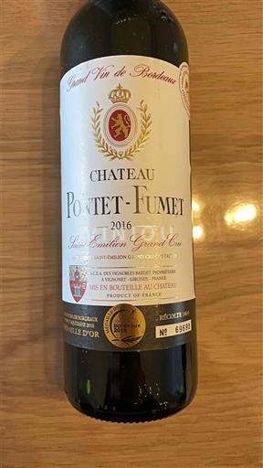 Bordeaux Saint-Émilion Grand Cru Grand Cru Château Pontet-Fumet 2016