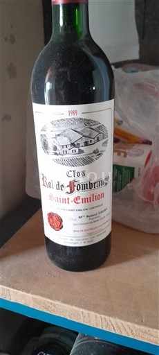 Bordeaux Saint-Émilion Clos Roi de Fonbranque 1989