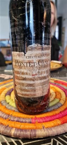 Bordeaux Pauillac Grand Cru Château Pontet-Canet 1977