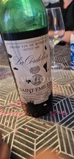 Bordeaux Saint-Émilion La Cordelière 1986