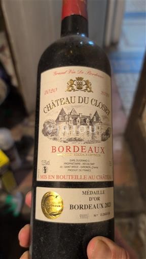 Bordeaux Château du Closot 2020