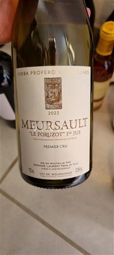 Burgundy Meursault Premier Cru Domaine Laurent Père et fils Le Porusot 1er Jus 2022