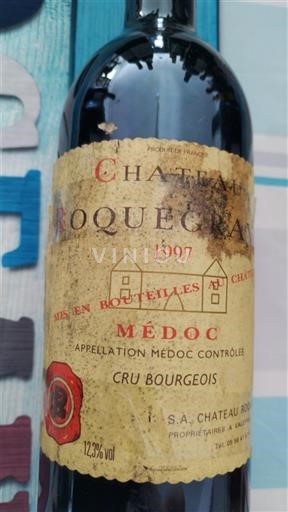 Bordeaux Médoc Cru Bourgeois Château Roquegrave 1997
