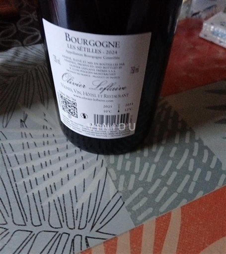 Burgundy Olivier Leflaive Les Sétilles 2022