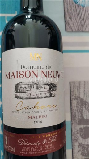 Tây Nam Cahors Domaine Maison Neuve Malbec 2016