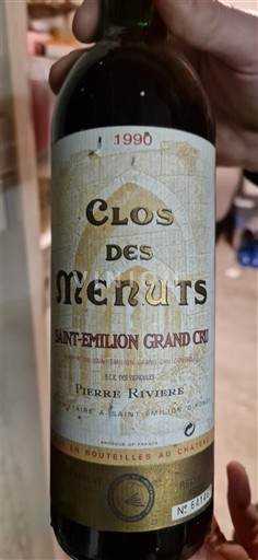 Bordeaux Saint-Émilion Grand Cru Clos des Menuts 1990