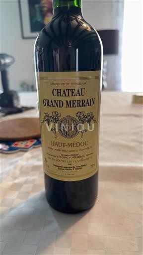 Bordeaux Haut-Médoc Château Grand Merrain Không niên vụ