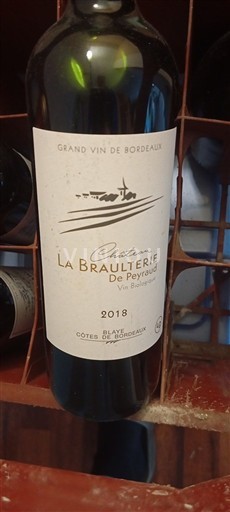 Bordeaux Blaye-Côtes-de-Bordeaux Château La Braulterie de Peyraud 2018
