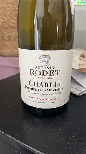 Burgundija Chablis Premier Cru Antonin Rodet Premier Cru Montmains 2020