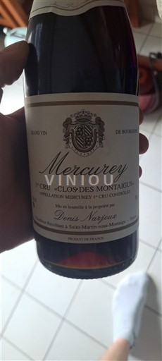 Borgonha Mercurey Premier Cru Denis Marcillet Clos des Montaigus Não Sazonado