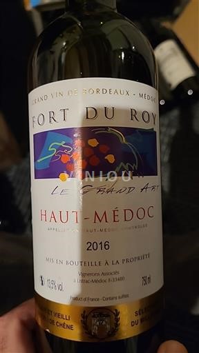 Bordeaux Haut-Médoc Fort du Roy Le Grand Art 2016