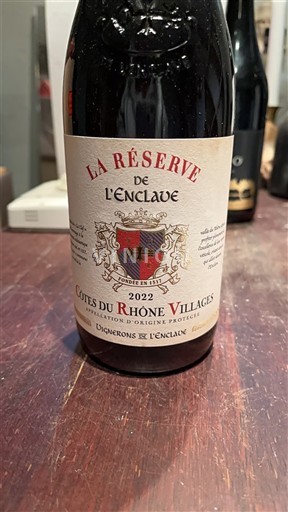 Vallée du Rhône Côtes-du-rhône-villages L'Enclave La Réserve 2022