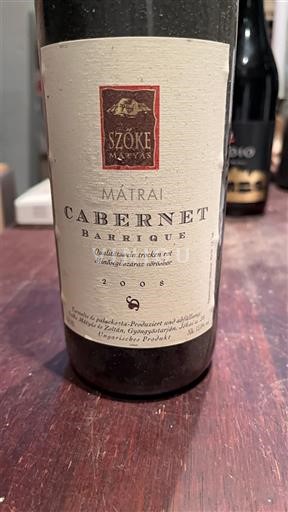 Mátra Không được chỉ định Szoke Cabernet Barrique 2006