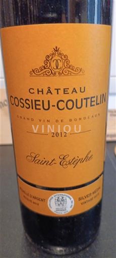 Bordeaux Saint-Estèphe Château Cossieu-Coutelin 2012