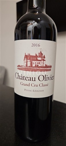 Bordeaux Pessac-Léognan Grand Cru Classé Château Olivier 2016