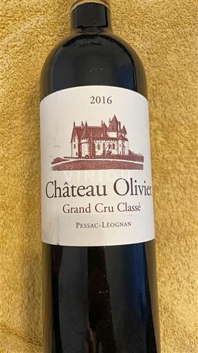 Bordeaux Pessac-Léognan Grand Cru Classé Château Olivier 2016