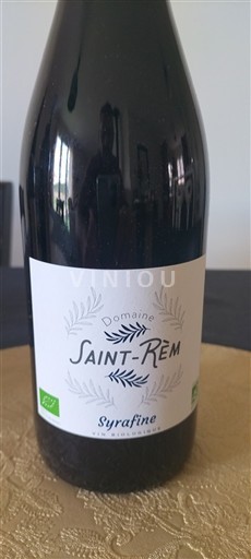 Vin Rouge sec Syrafine Domaine Saint-Rem Non millésimé France Provence, basse vallée du Rhône, Corse Méditerranée IGP bio