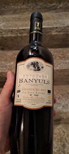 Roussillon Banyuls Grand Cru Domaine Traginer 2017