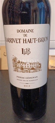Bordeaux Pessac-Léognan Domaine Larrivet Haut-Brion 2015