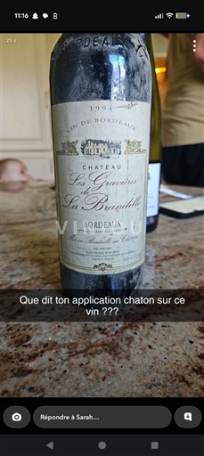 Bordeaux Château Les Gravières de la Brandille 1994