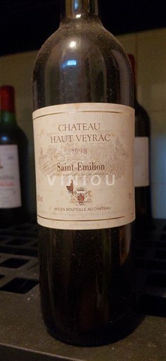 Bordeaux Saint-Émilion Château Haut Veyrac 1998