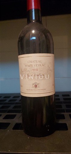 Bordeaux Saint-Émilion Château Haut Veyrac 1998