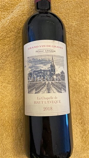 Bordeaux Pessac-Léognan Haut L'Evêque La Chapelle de Haut L'Evêque 2018