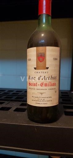 Bordeaux Saint-Émilion Château Rose Arthus 1984
