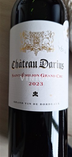 Bordeaux Saint-Émilion Grand Cru Château Darius 2023