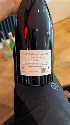 Beaujolais Côte de Brouilly Château Des Ravatys 2022