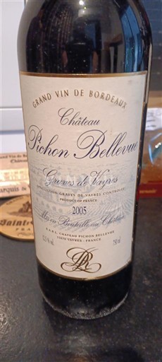 Bordeaux Bordeaux Supérieur Château Pichon Bellevue Grains de Vayres 2005