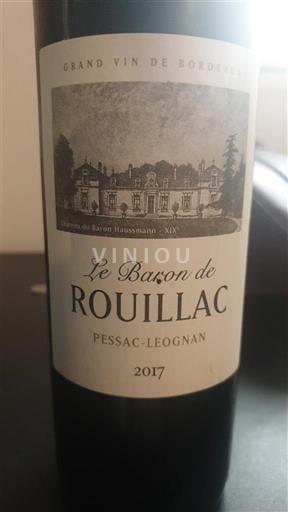 Bordeaux Pessac-Léognan Château Rouillac Le Baron de Rouillac 2017